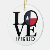 LIEBE Amarillo Texas Keramik Ornament (Links)