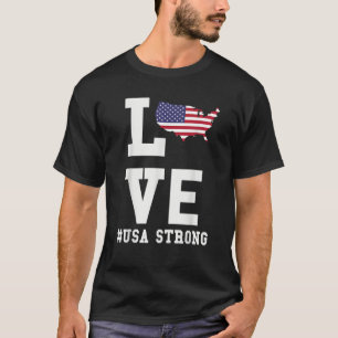 Liebe America Map Patriotic USA Grafik-Designs T-Shirt