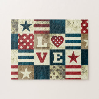 Liebe America Patriotic Puzzle