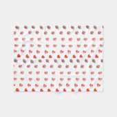Liebe American Football - Gridiron Fans Herz Fleecedecke (Vorderseite (Horizontal))