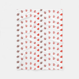 Liebe American Football - Gridiron Fans Herz Fleecedecke