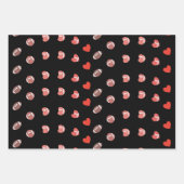 Liebe American Football - Gridiron Fans Herz Geschenkpapier Set (Vorderseite)