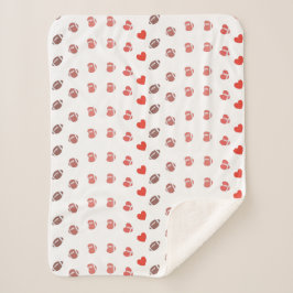 Liebe American Football - Gridiron Fans Herz Sherpadecke