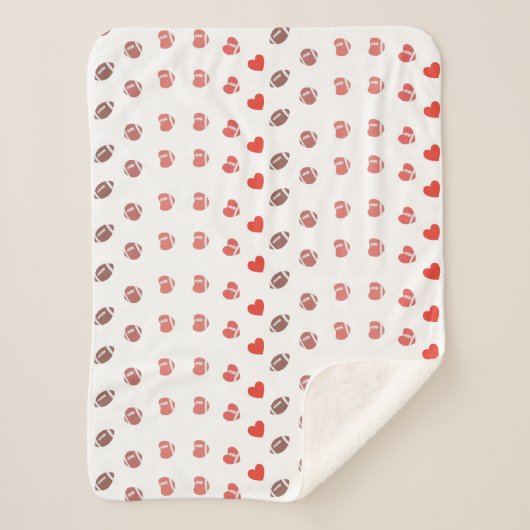 Liebe American Football - Gridiron Fans Herz Sherpadecke (Vorderseite)