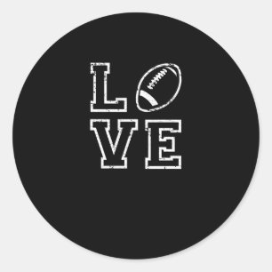 Liebe American Football Valentine's Day Gift Runder Aufkleber