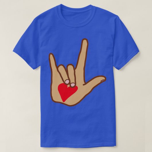 Liebe American Sign Language Hand T-Shirt (Design vorne)