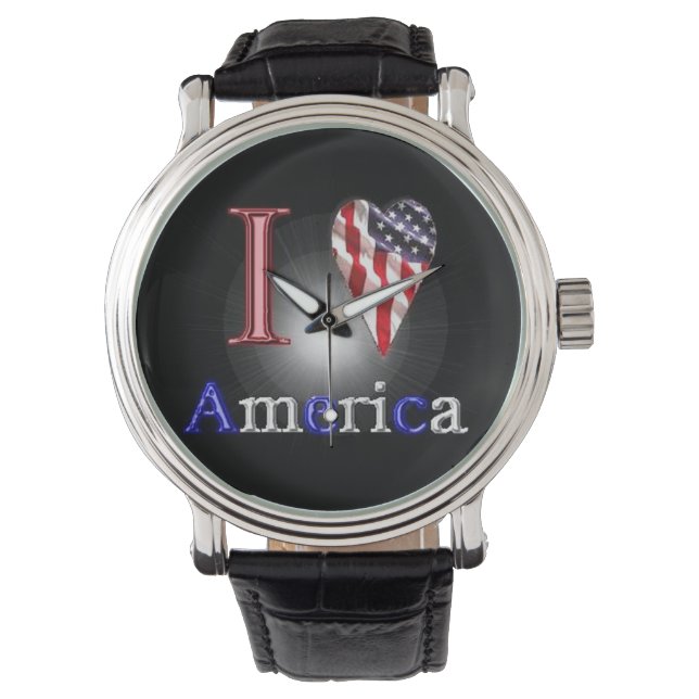Liebe Amerika Armbanduhr (Vorderseite)