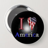 Liebe Amerika Button (Vorne & Hinten)