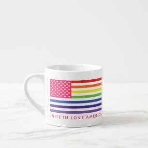 Liebe - Amerika - Flaggengestaltung vereint Espressotasse