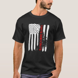 Liebe Amerika Ich hasse Demokraten Funny USA Flag  T-Shirt