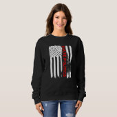 Liebe Amerika Ich hasse Politik Funny US Flag Sweatshirt (Vorne ganz)