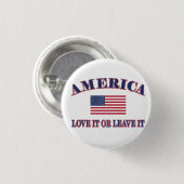 Liebe Amerika oder verlasse es Button (Vorne & Hinten)