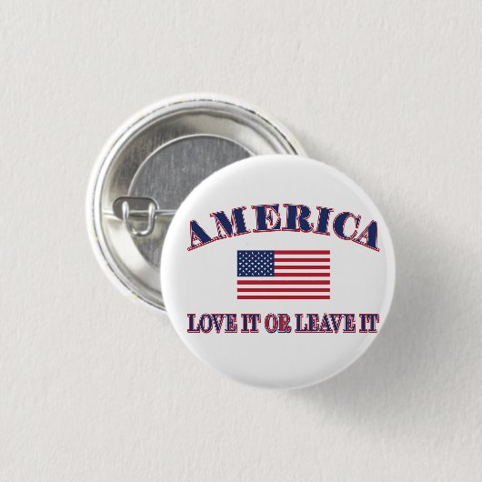 Liebe Amerika oder verlasse es Button (Vorne & Hinten)