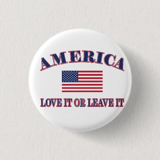 Liebe Amerika oder verlasse es Button (Vorderseite)