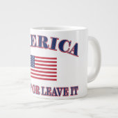 Liebe Amerika oder verlasse es Jumbo-Tasse (Vorderseite Rechts)
