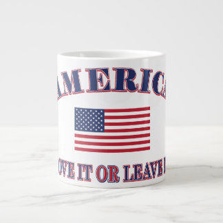 Liebe Amerika oder verlasse es Jumbo-Tasse