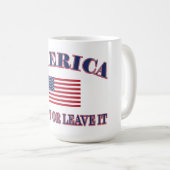 Liebe Amerika oder verlasse es Kaffeetasse (VorderseiteRechts)