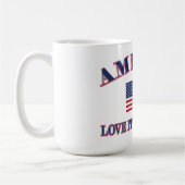 Liebe Amerika oder verlasse es Kaffeetasse (Links)