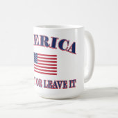 Liebe Amerika oder verlasse es Kaffeetasse (VorderseiteRechts)