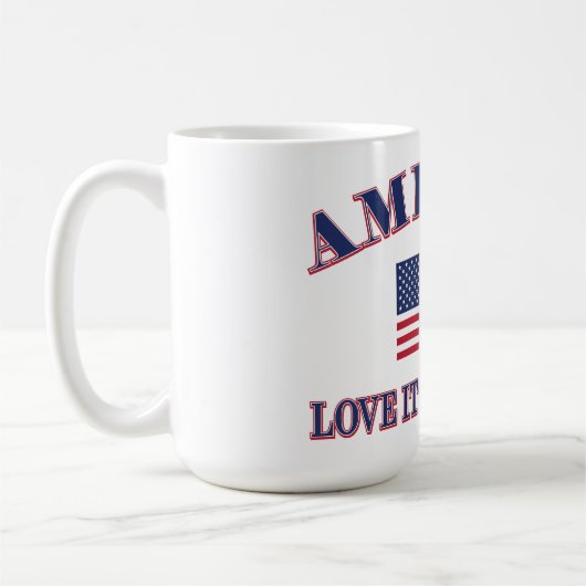 Liebe Amerika oder verlasse es Kaffeetasse (Links)