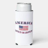 Liebe Amerika oder verlasse es Selters Dosenkühler (Seltzer Vorderseite)