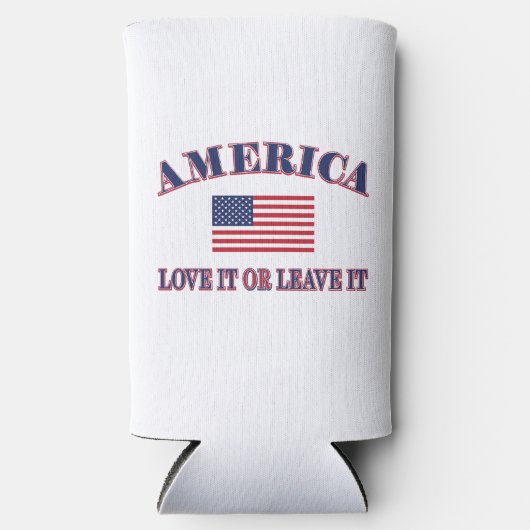 Liebe Amerika oder verlasse es Selters Dosenkühler (Vorderseite)