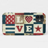 Liebe Amerika patriotisch Case-Mate iPhone Hülle (Rückseite (Horizontal))
