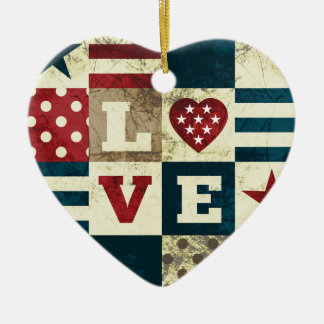 Liebe Amerika patriotisch Keramikornament