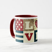 Liebe Amerika patriotisch Tasse (Vorderseite Links)