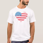 Liebe Amerika Unabhängigkeitstag 4. Juli T-Shirt (Vorderseite)