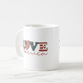LIEBE Amerika - Unabhängigkeitstag Kaffeetasse (Vorderseite Links)
