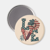 LIEBE Amerika - Unabhängigkeitstag Magnet (Vorderseite/Rückseite)