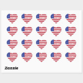 Liebe Amerika-US Flagge Herz-Aufkleber (Blatt)