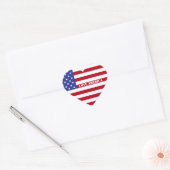 Liebe Amerika-US Flagge Herz-Aufkleber (Umschlag)