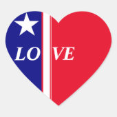 LIEBE AMERIKANISCHER STIL Herz-Aufkleber (Vorderseite)