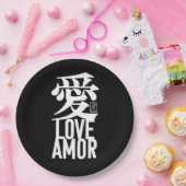 Liebe. Amor. 愛. Pappteller (Party)