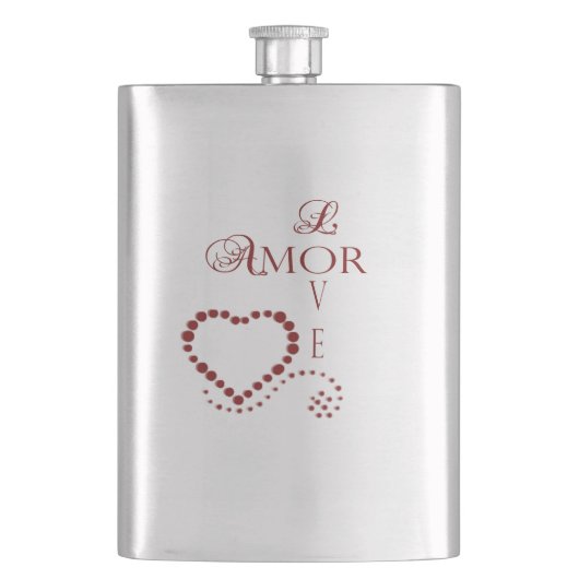 Liebe Amor Heart Valentine Flachmann (Vorderseite)