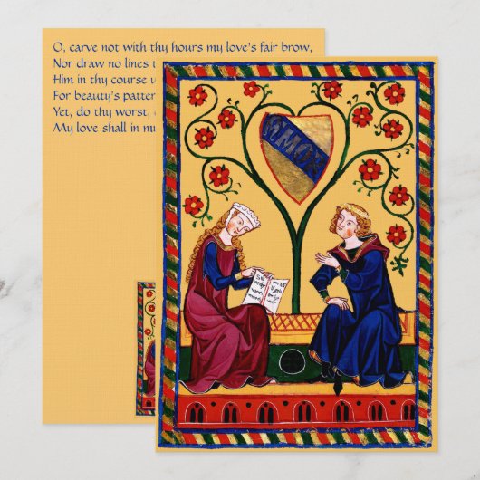 Liebe - Amor Karte - Shakespeare (Vorne/Hinten)