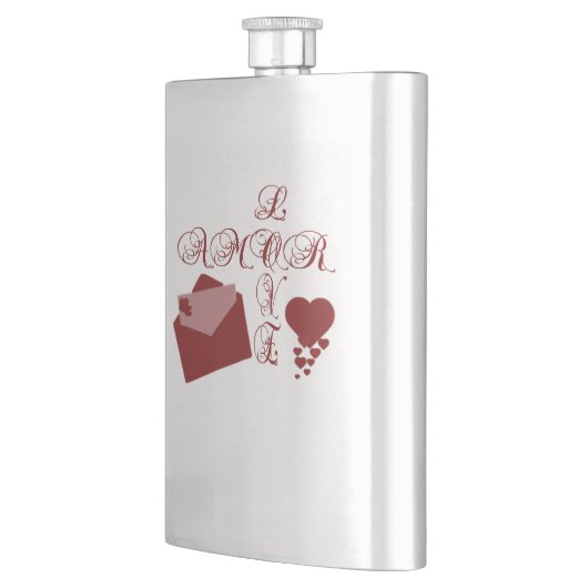 Liebe Amor Valentine Design Flachmann (Links)