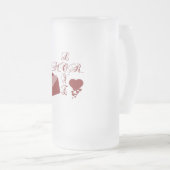 Liebe Amor Valentine Design Mattglas Bierglas (VorderseiteRechts)