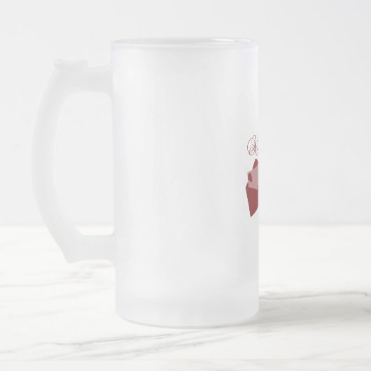 Liebe Amor Valentine Design Mattglas Bierglas (Links)