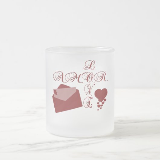 Liebe Amor Valentine Design Mattglastasse (Mittel)