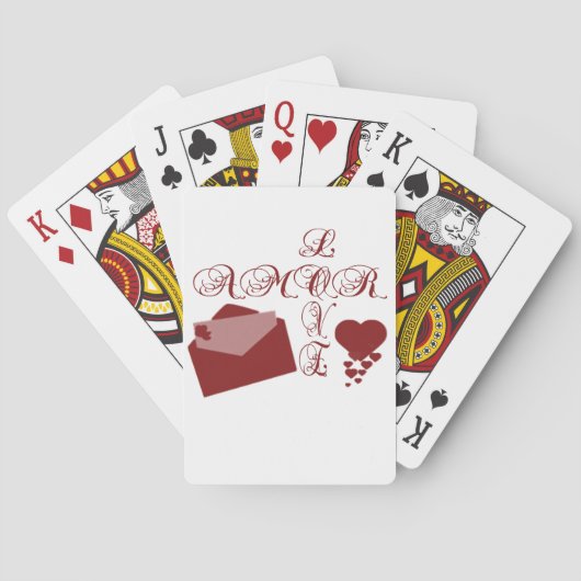 Liebe Amor Valentine Design Spielkarten (Rückseite)