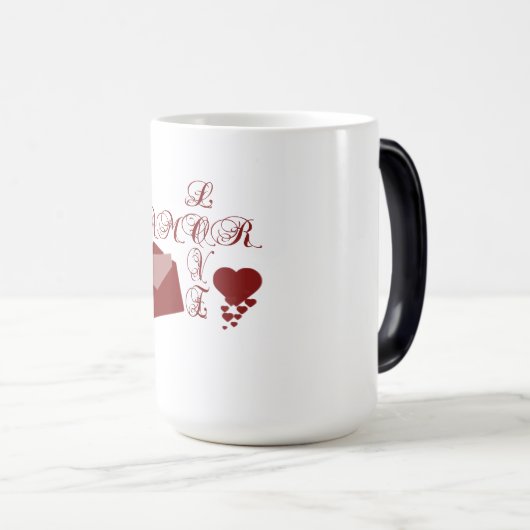 Liebe Amor Valentine Design Verwandlungstasse (VorderseiteRechts)