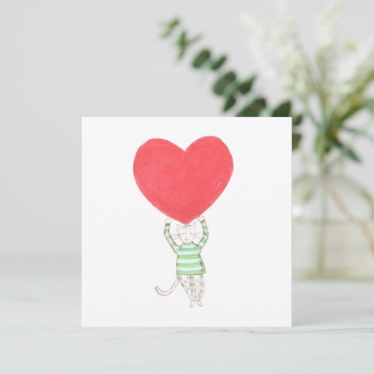 Liebe, Amour Karte (Stehend Vorderseite)