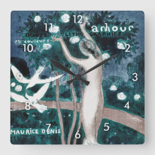 Liebe (Amour), Maurice Denis Quadratische Wanduhr