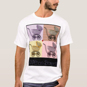 Liebe-an Bord antiker Kinderwagen-T - Shirt