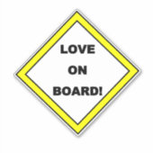 LIEBE AN BORD! Autoaufkleber Aufkleber (Vorderseite)