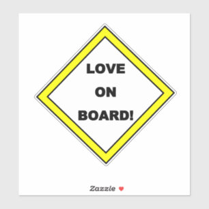 LIEBE AN BORD! Autoaufkleber Aufkleber