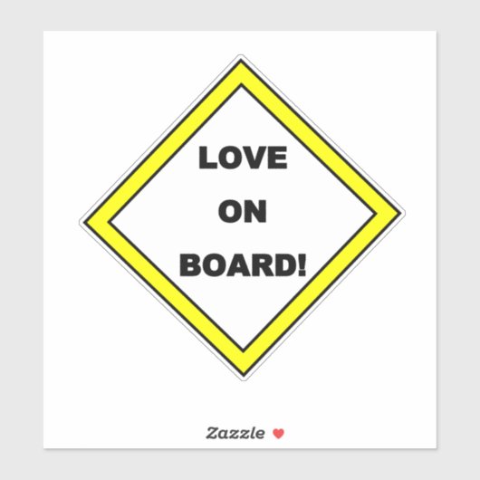 LIEBE AN BORD! Autoaufkleber Aufkleber (Blatt)